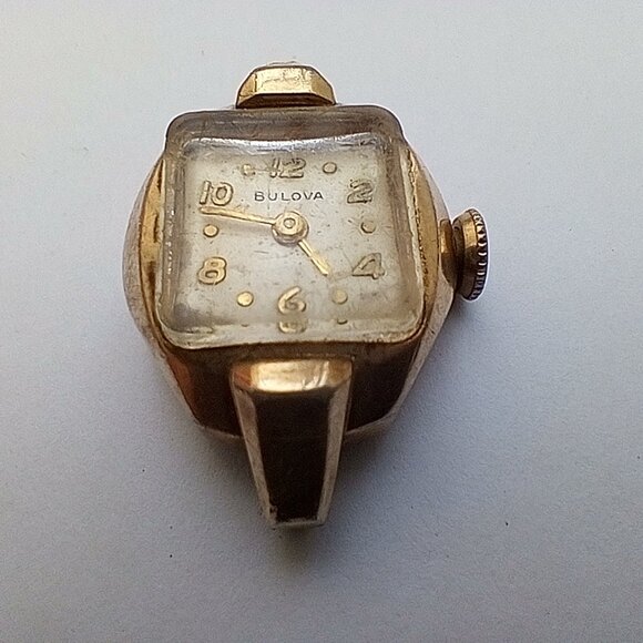 Large Lot of Vintage Bulova Watch Parts - 10k Gold Plated!! - Picture 7 of 8